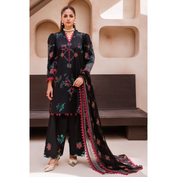 CHARIZMA 3-Piece Printed Lawn Shirt with Chiffon Dupatta and Trouser – Summer Collection