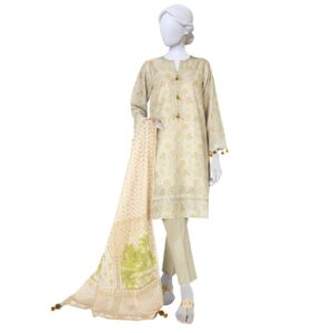 JUNAID JAMSHED Printed Lawn 3 Piece With Printed Chiffon Dupatta - Summer Collection