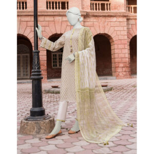 JUNAID JAMSHED Printed Lawn 3 Piece With Printed Chiffon Dupatta - Summer Collection