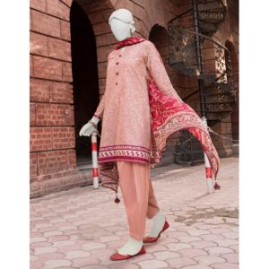 JUNAID JAMSHED Printed Lawn 3 Piece With Printed Chiffon Dupatta - Summer Collection