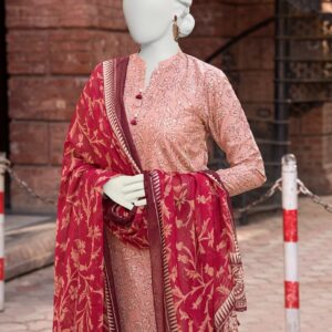 JUNAID JAMSHED Printed Lawn 3 Piece With Printed Chiffon Dupatta - Summer Collection