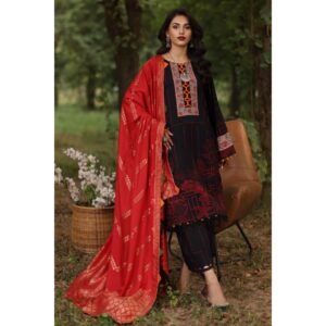 Charizma 3-Piece Unstitched Linen Jacquard Suit – Winter 2024