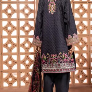 KHAADI Embroided Lawn With Chiffon Dupatta 3 Piece – Summer Collection