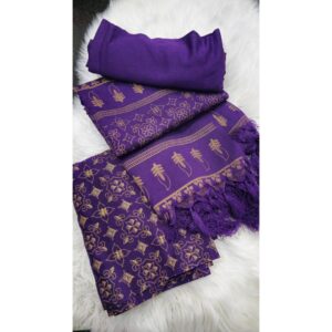 Purple Block Print | 3 Piece | Winter Collection