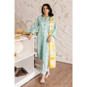 IDEAS BY GULAHMED 3 Piece Printed Lawn Unstitched Suit With Lawn Dupatta – Summer Collection