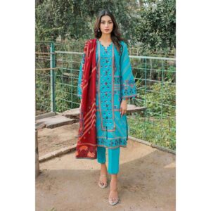 IDEAS BY GULAHMED 3 Piece Printed Lawn Unstitched Suit With Lawn Dupatta – Summer Collection